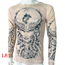 Tattoo printed long sleeve t-shirts